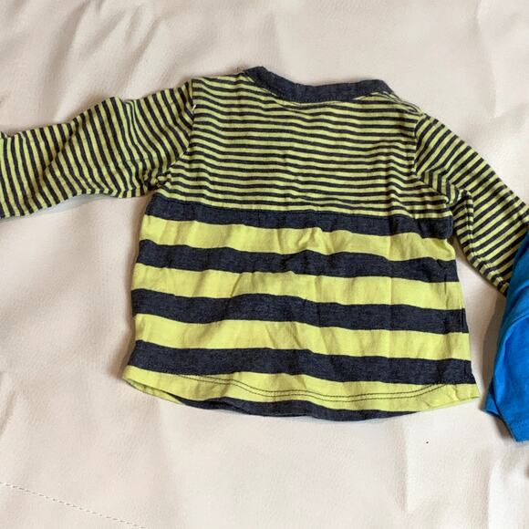 Long Sleeve T Shirt Bundle Graphic Stripe Tee Baby Boy Girl 3 Months 0-3 3-6 - Picture 5 of 9